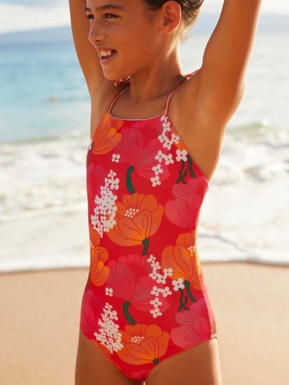 Girls Sunnie Hunnies Co Rosita floral one piece swimsuit 10yrs